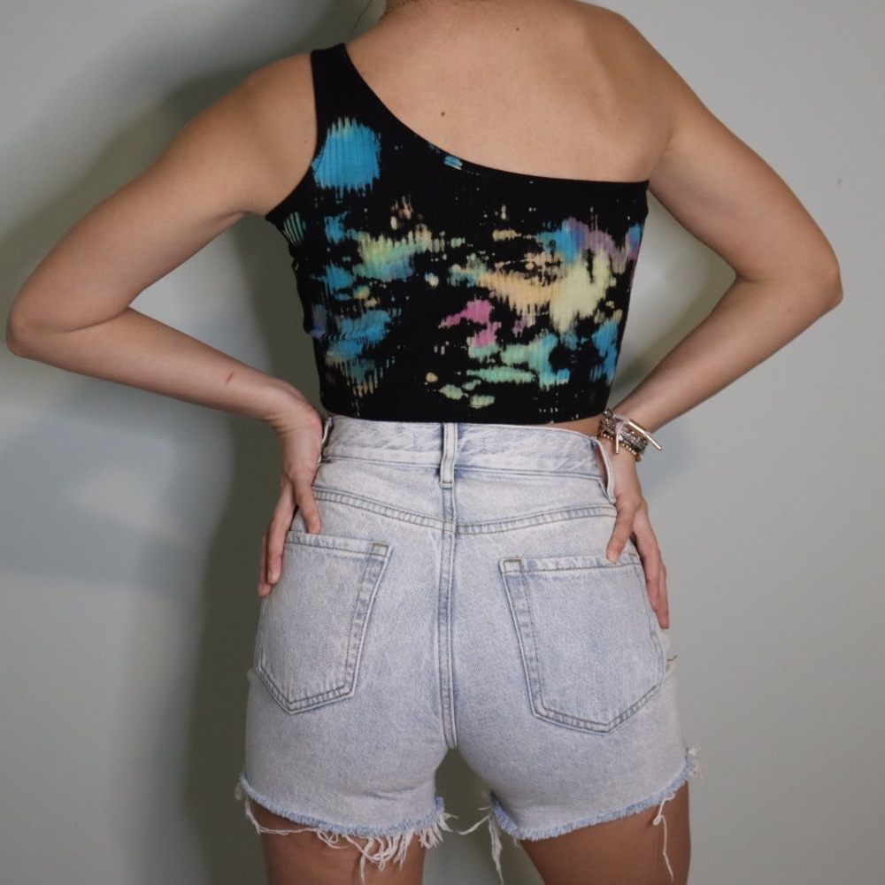 Handmade Tie-Dye One Shoulder Top - Picture 4 of 4